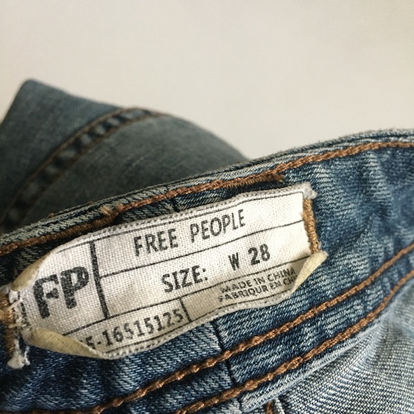 Free People Skinny Jean Womens 28 Distressed Fray Hem - Picture 6 of 12